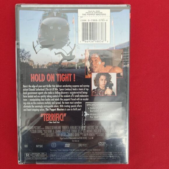 The Puppet Masters (DVD, 2002) Donald Sutherland Robert Heinlein Classic Sealed - Picture 2 of 4